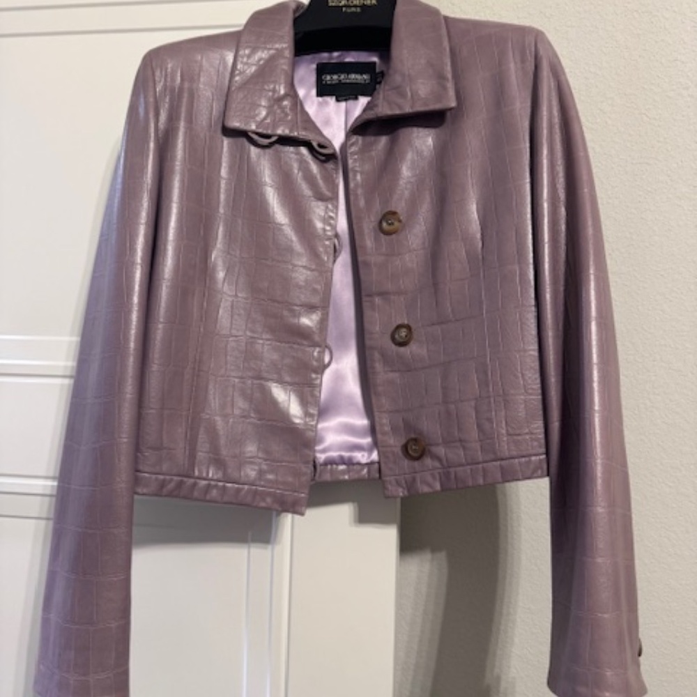 Lilac Leather Jacket